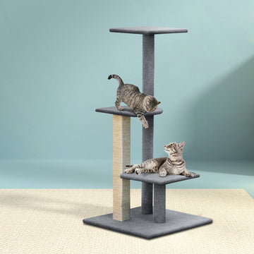 i.Pet Cat Tower Tree Scratching Post 124cm Gray