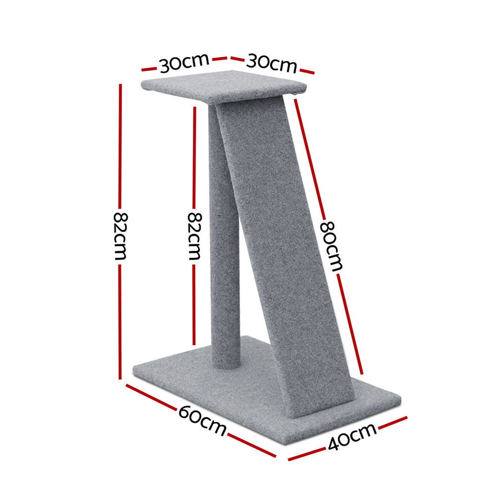 i.Pet Cat Tree Tower Scratching Post 82cm Grey