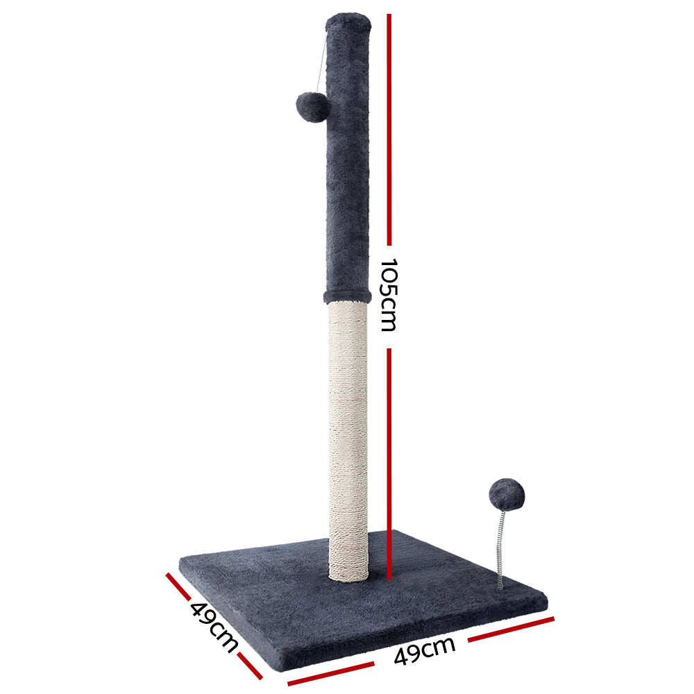 i.Pet Cat Tree Tower with Scratching Post 105cm Grey