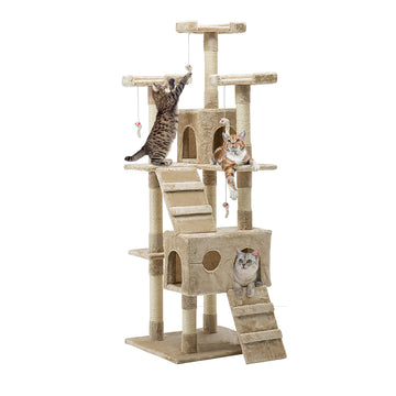 i.Pet Giant Cat Tower Tree Scratching Post 180cm Beige