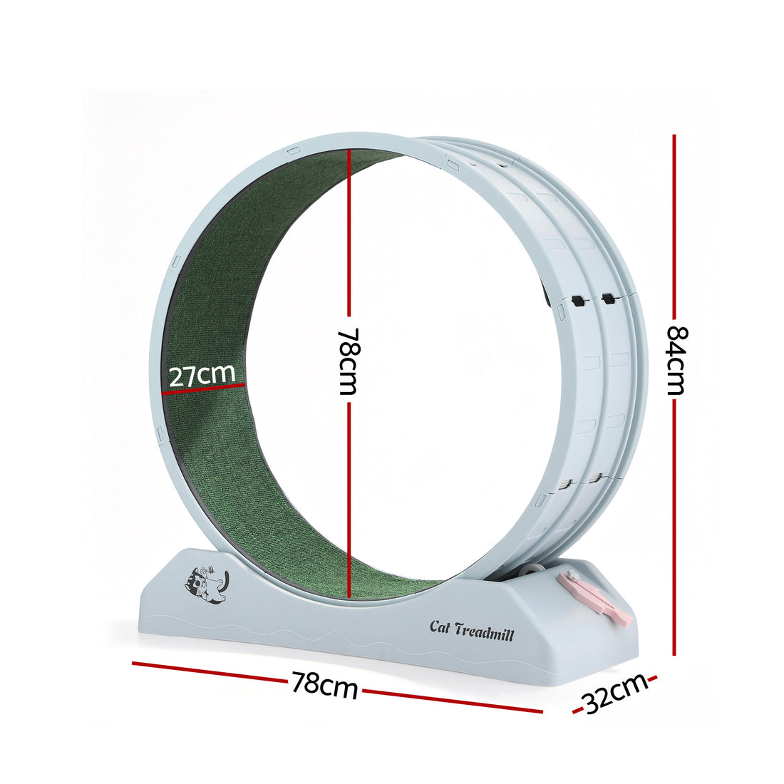 i.Pet Cat Exercise Wheel 80cm Silent Indoor Running Wheel with Free Cat Wand