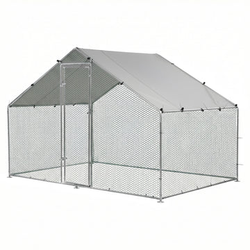 i.Pet Walk-In Chicken Coop Galvanised Steel 3x2x2m Lockable Door 420D Canopy