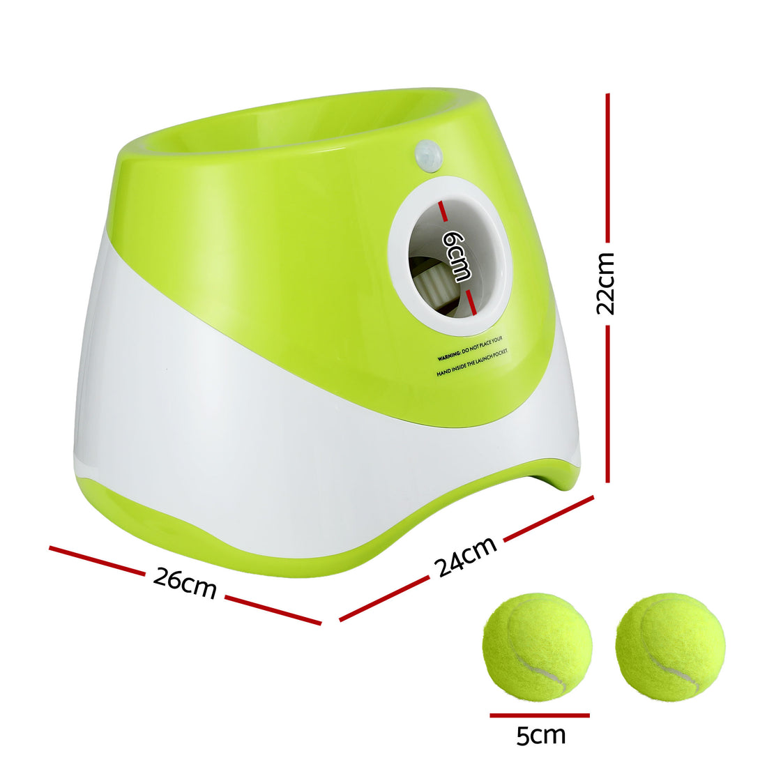 i.Pet Automatic Dog Ball Launcher 6 Tennis Balls 9m Range Rechargeable