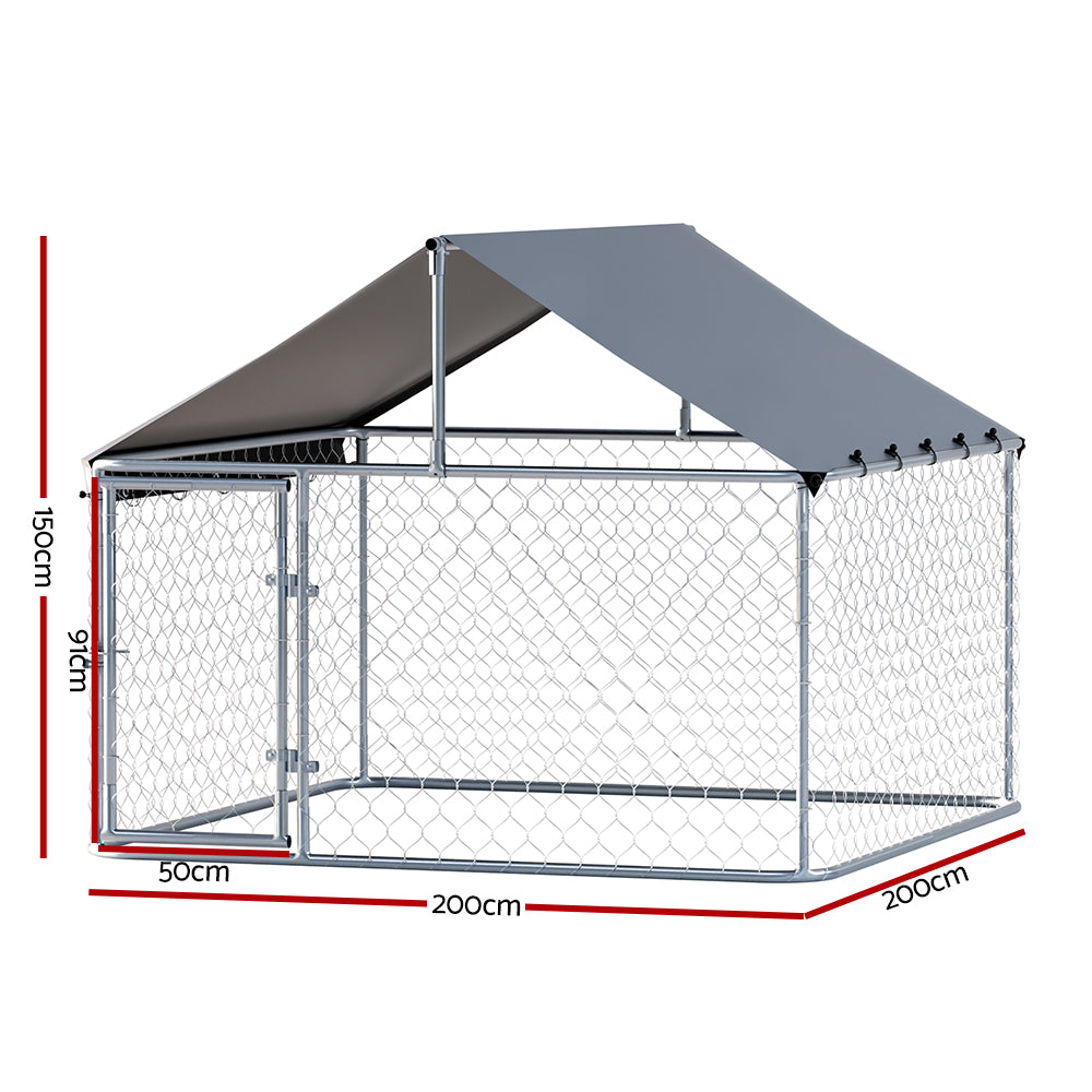 i.Pet XL Outdoor Dog Kennel Enclosure Weatherproof Roof