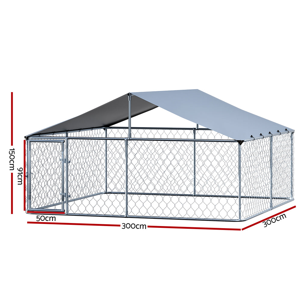 i.Pet XXL Outdoor Dog Kennel Enclosure Weatherproof Roof