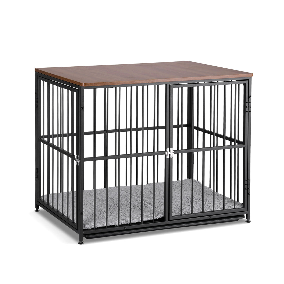 i.Pet Dog Crate and Side Table Large 93cm Modular Black