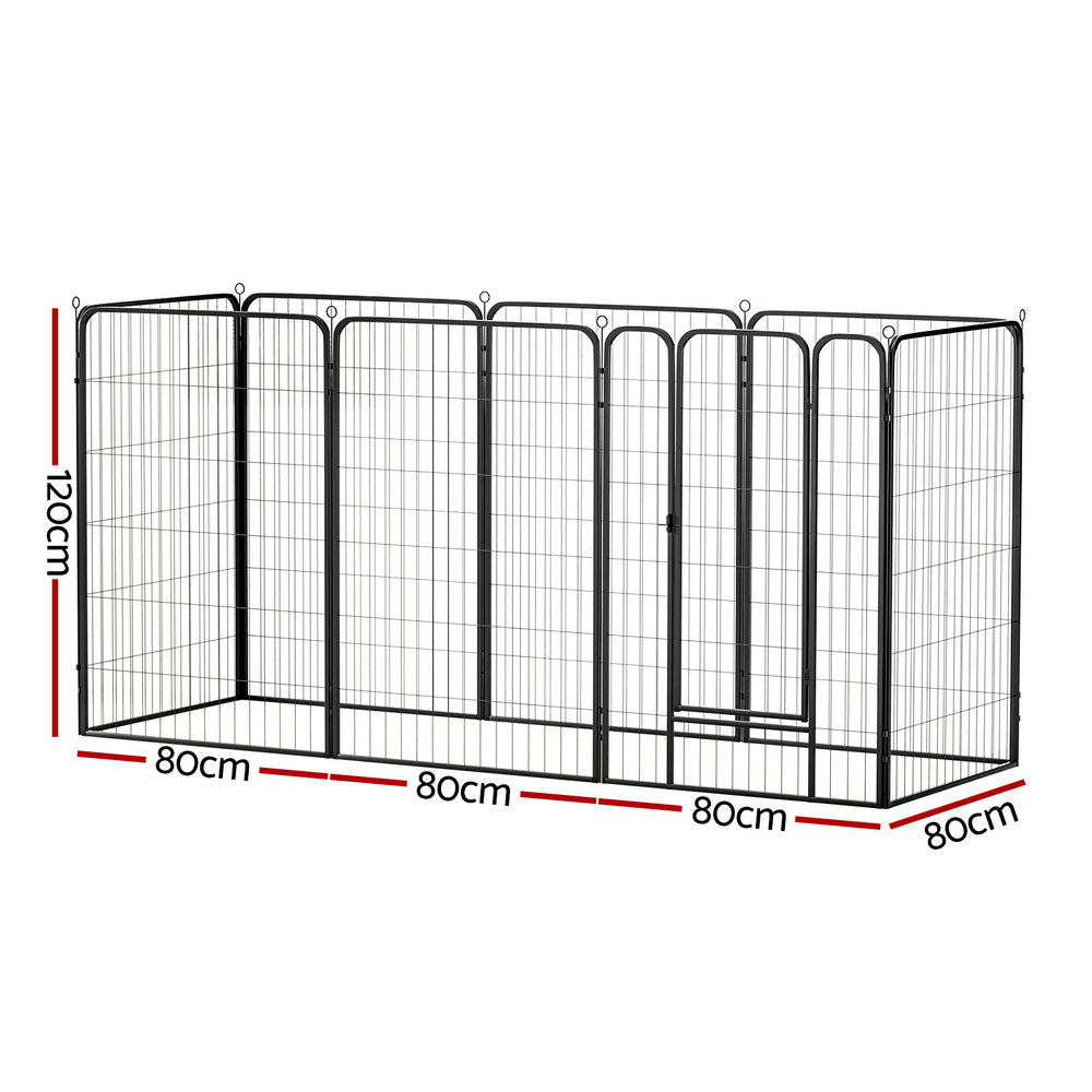 i.Pet Foldable 8 Panel Pet Playpen 48in Dog Enclosure