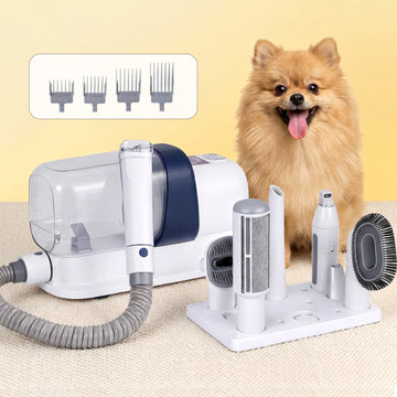 i.Pet 7-in-1 Pet Grooming Kit Vacuum Dog Cat Hair Dryer White