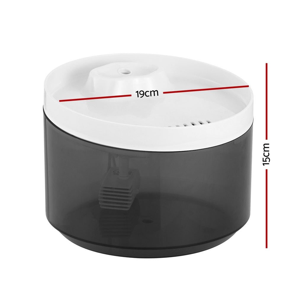 i.Pet Automatic Pet Water Fountain with 3-Layer Filtration 2.2L White
