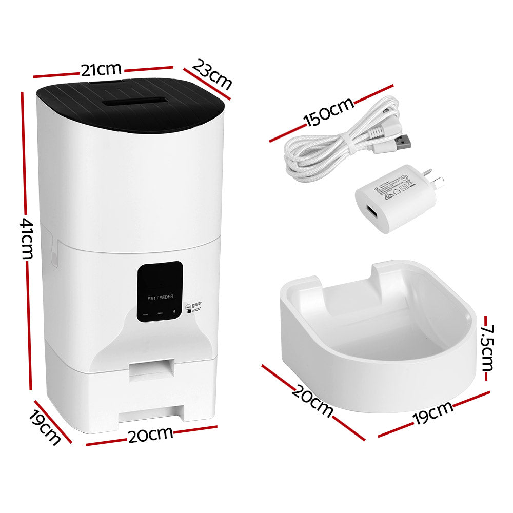 i.Pet WiFi Automatic Pet Feeder 9L White