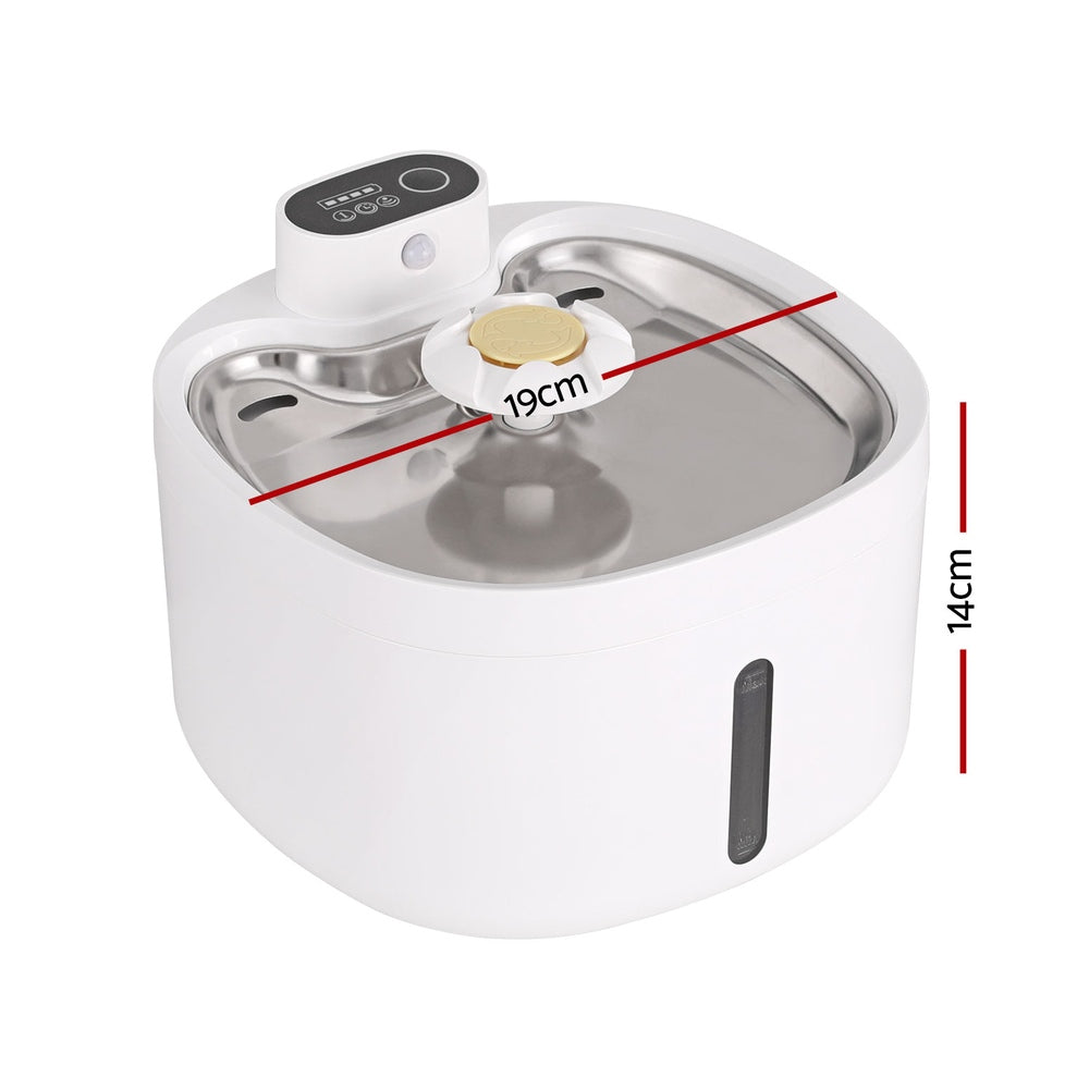 i.Pet Automatic Pet Feeder with Motion Sensor and Filter 2.6L White