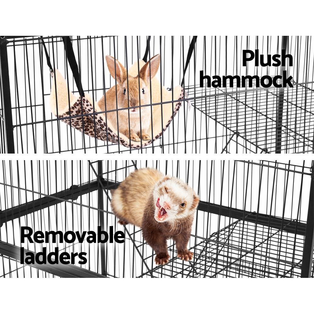 i.Pet Multi Level Small Animal Cage with Platforms and Hammock 142cm