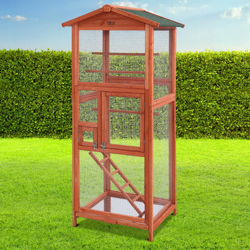 i.Pet Outdoor Weather-Resistant Bird Cage 168cm Fir Wood