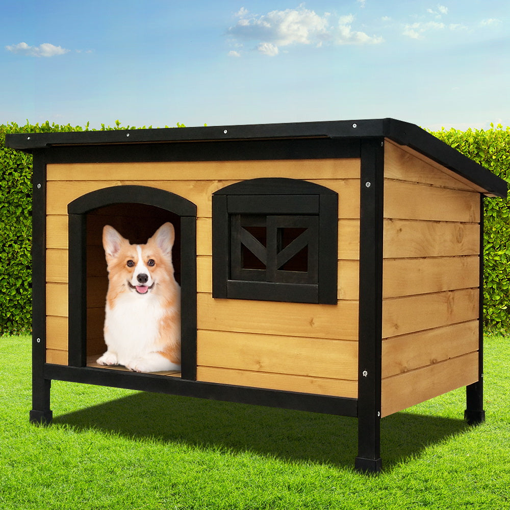 i.Pet Weatherproof Extra Large Outdoor Dog Kennel Fir Wood 92cm