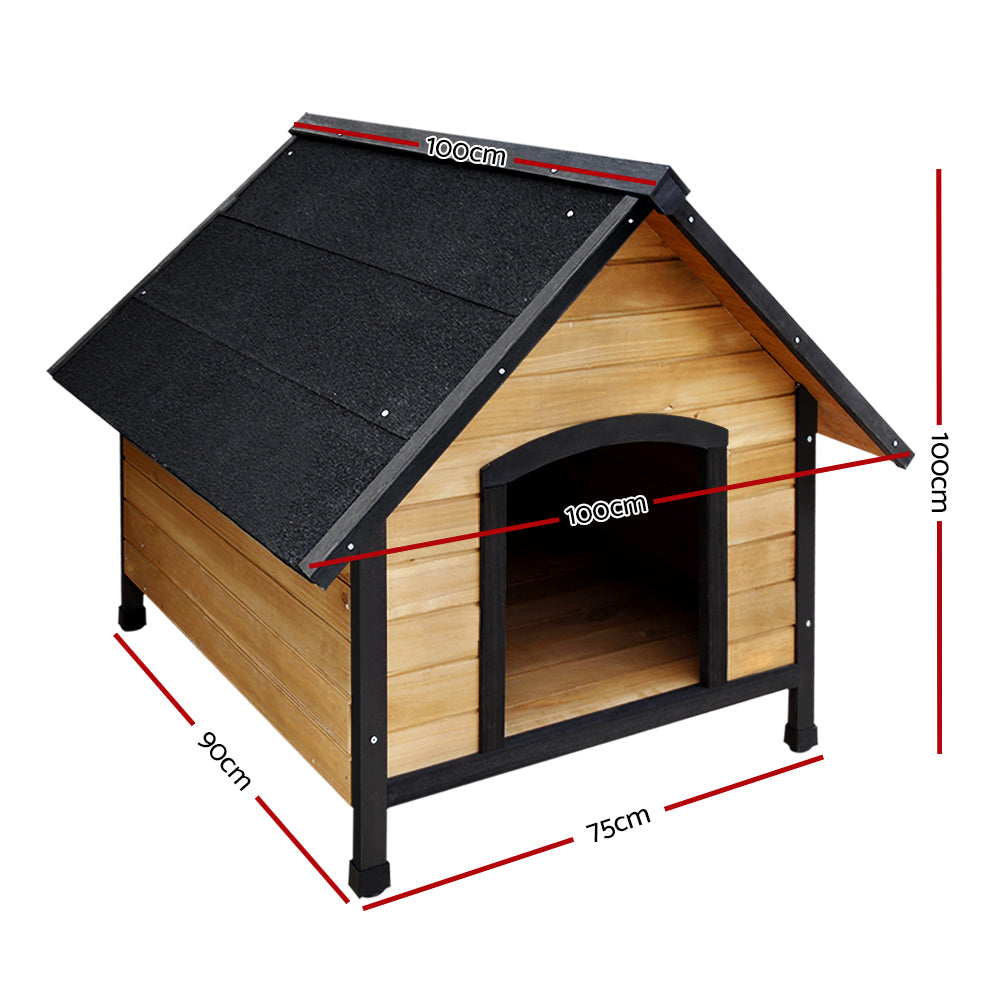 i.Pet Extra Large Dog Kennel House Fir Wood 100cm