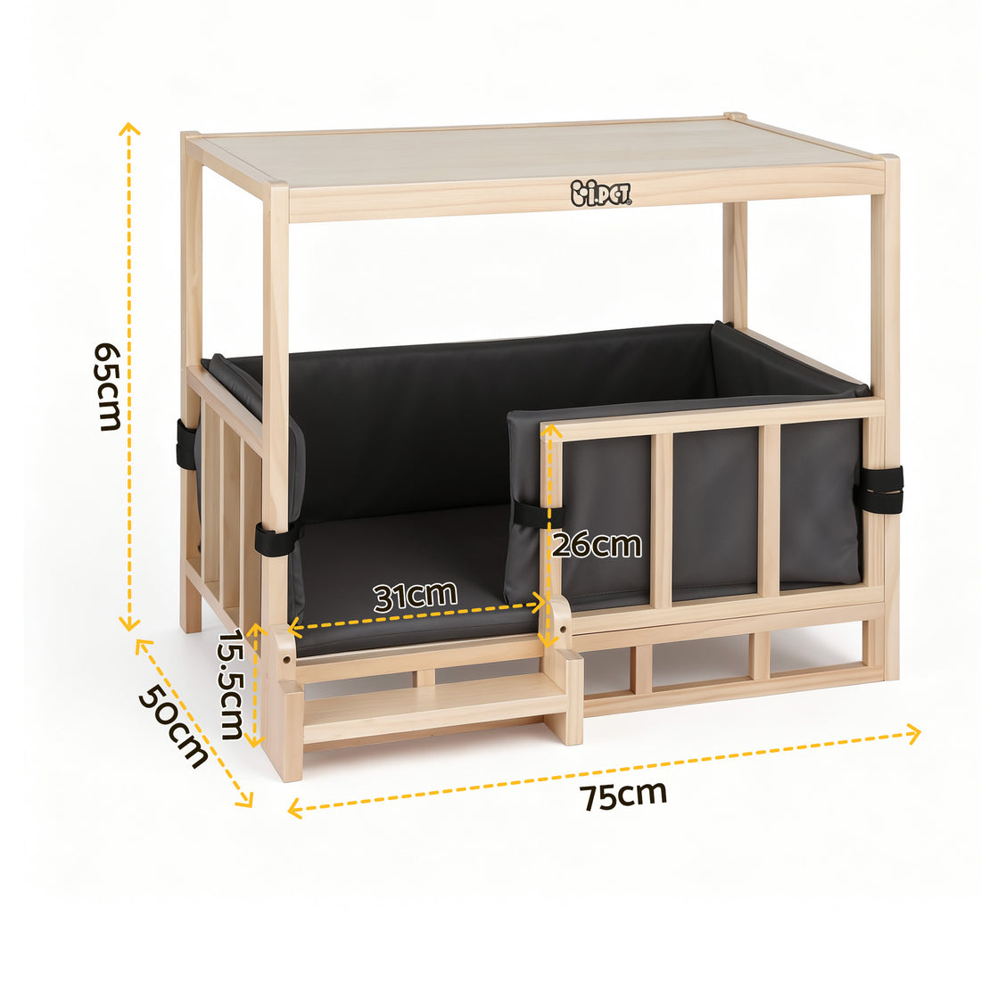 i.Pet 2-in-1 Dog Kennel and Furniture with Cushion Grey