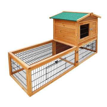 i.Pet Two Storey Chicken Coop Rabbit Hutch with FIR Wood Run