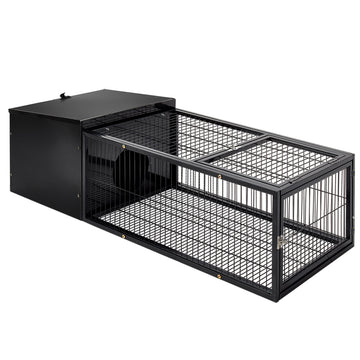 i.Pet Rabbit Hutch with Enclosed Sleeping Area and Run 122cm