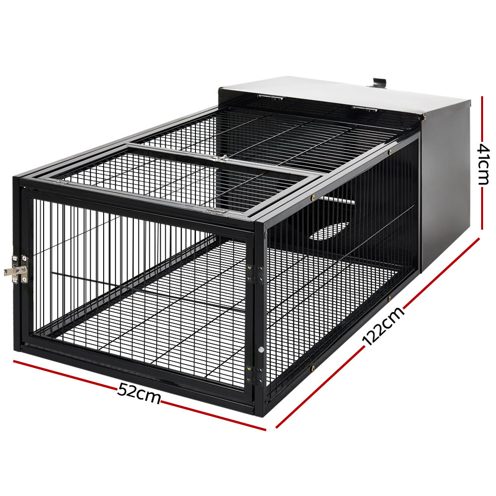 i.Pet Rabbit Hutch with Enclosed Sleeping Area and Run 122cm