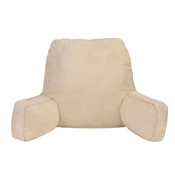 Giselle Bedding Reading Pillow with Faux Suede Cover Oatmeal