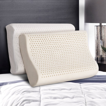 Giselle Bedding Natural Latex Contour Pillow 2-Zone Twin Pack