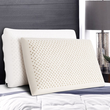 Giselle Bedding Natural Latex Pillow Twin Pack Classic