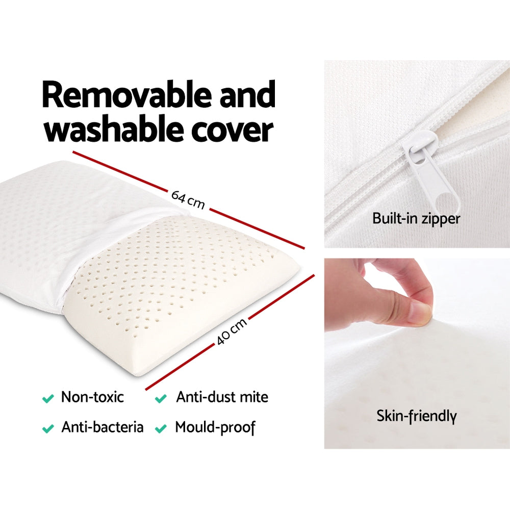 Giselle Bedding Natural Latex Pillow Twin Pack Classic