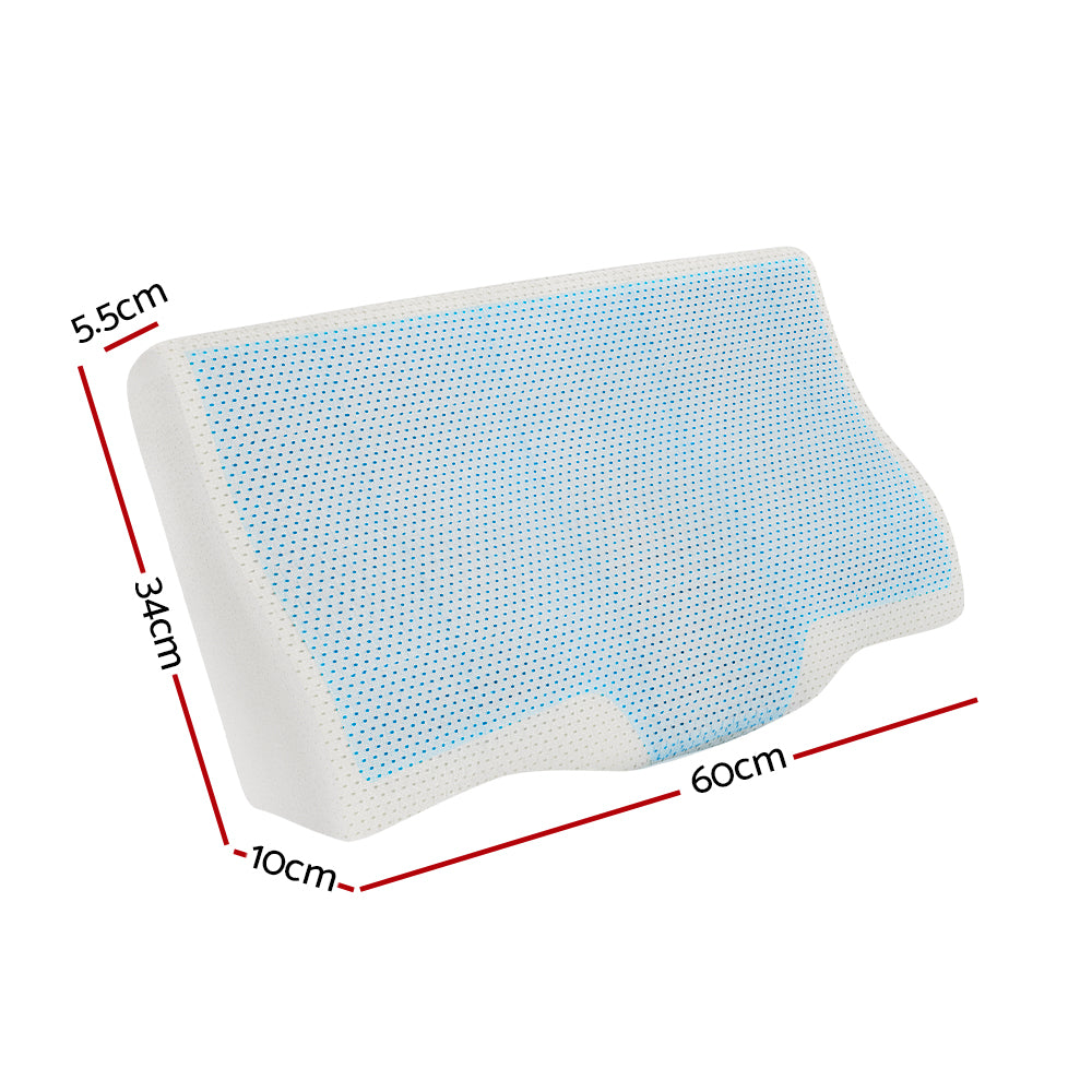 Giselle Bedding Memory Foam Cervical Pillow Neck Support Cool Gel