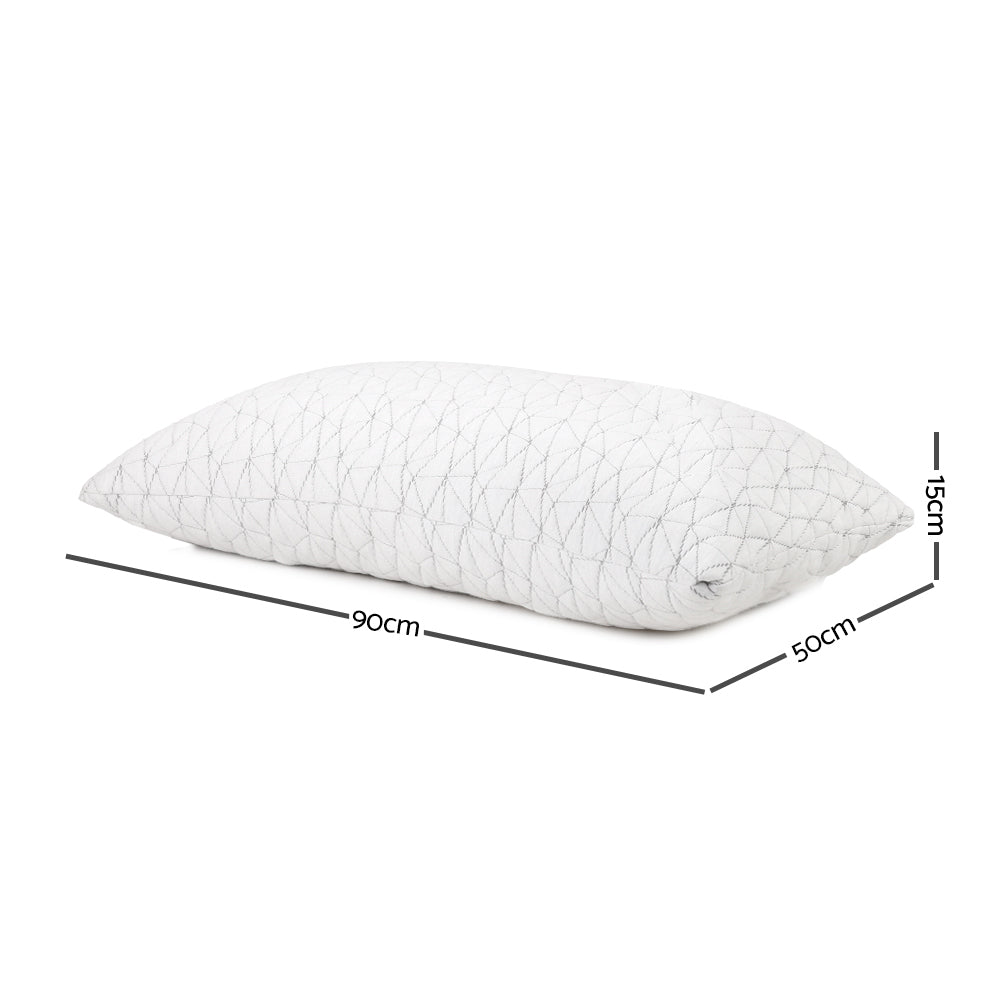 Giselle Bedding Memory Foam Pillow Twin Pack 90x50cm Standard