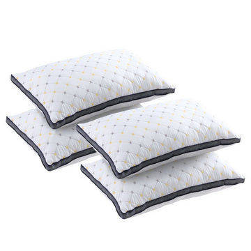 Giselle Bedding Microfibre Pillow 4 Pack 1kg 70x45cm