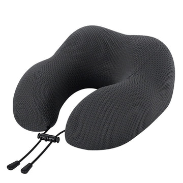Giselle Bedding Travel Neck Pillow Memory Foam 44cm Black