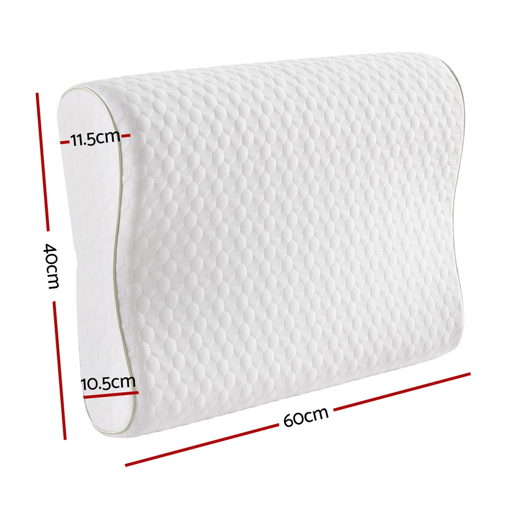 Giselle Bedding Memory Foam Contour Pillow Neck Support