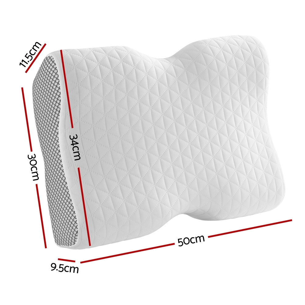 Giselle Bedding Memory Foam Pillow Contour Neck Support