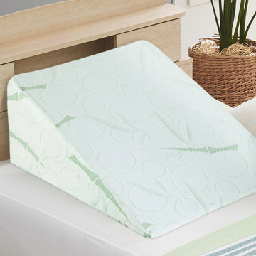 Vortaz Wedge Pillow Bamboo Cover Twin Pack for Elevated Comfort and Support