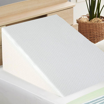 Giselle Bedding Memory Foam Wedge Pillow Elevation Support White