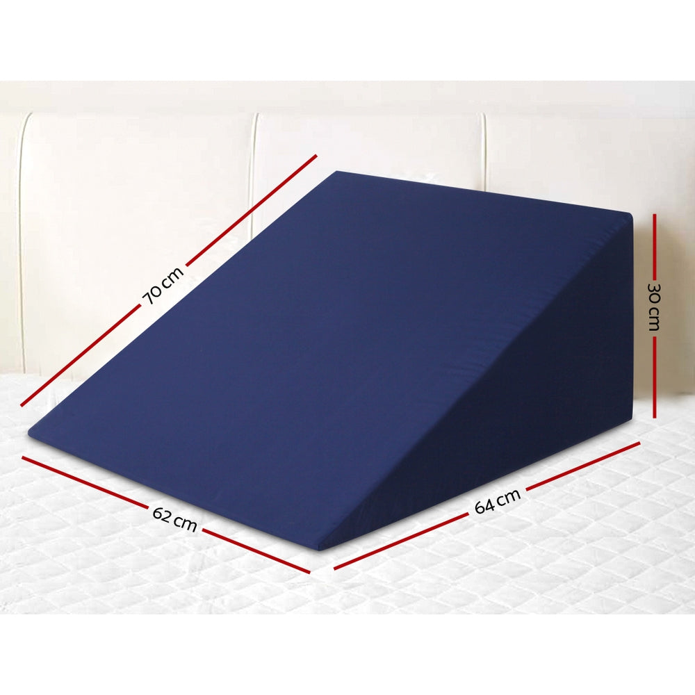 Vortaz Wedge Pillow Blue Twin Pack for Elevated Comfort and Support