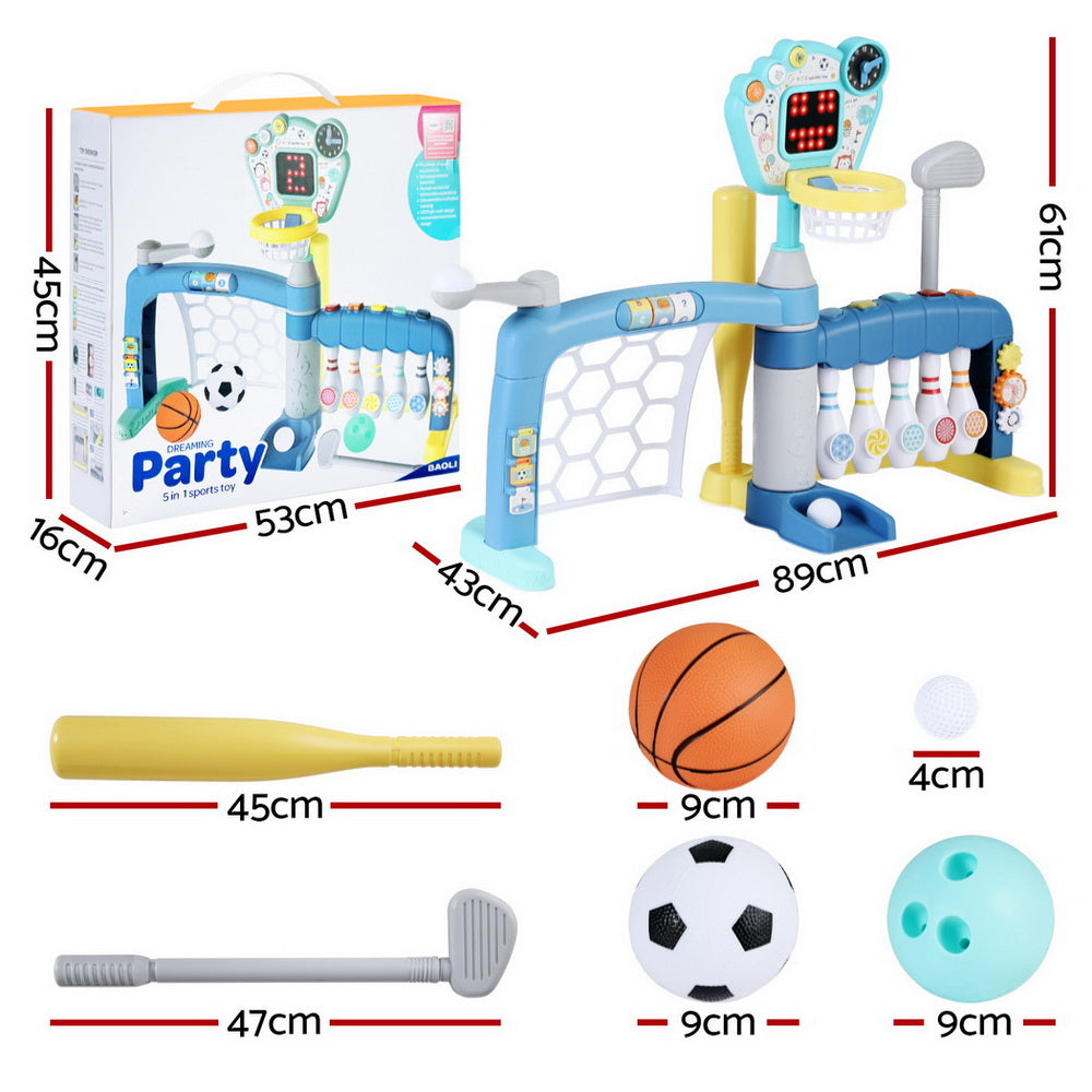 Keezi Kids Sports Activity Center 5 Games in 1 Blue