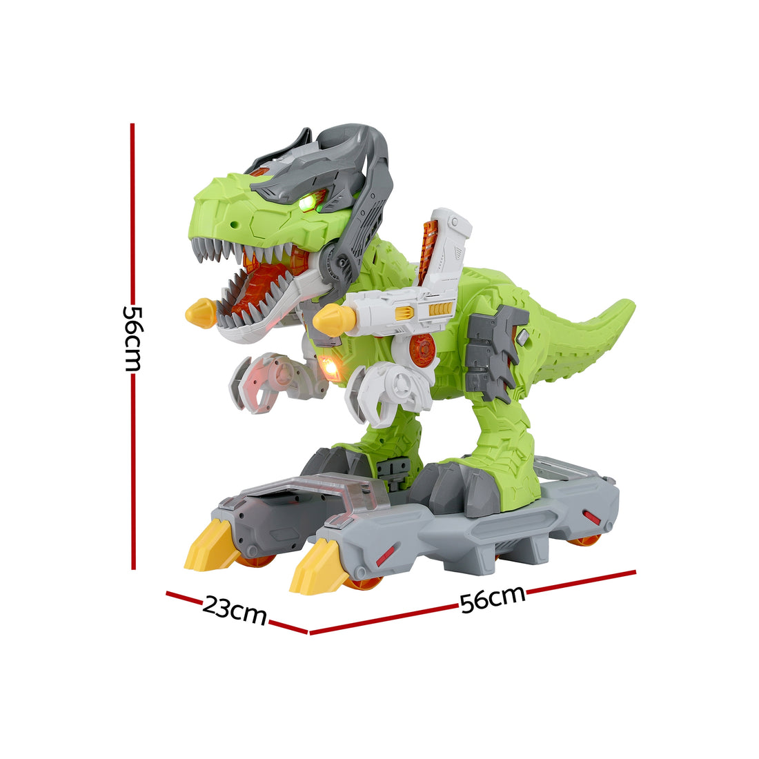 Keezi Dinosaur Ride On Car with Mist Spray Green