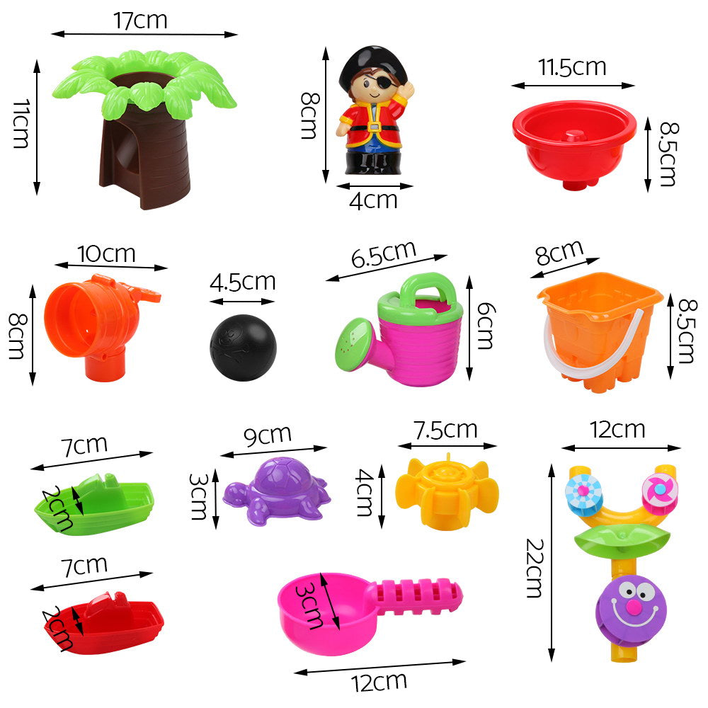 Keezi Kids Sand Water Table Pirate Ship 60cm Outdoor Play