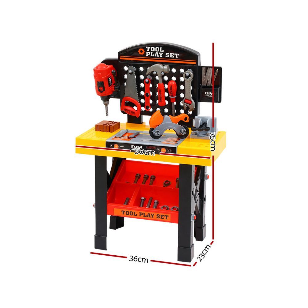 Keezi Kids DIY Tools Play Set 54 Pieces Black