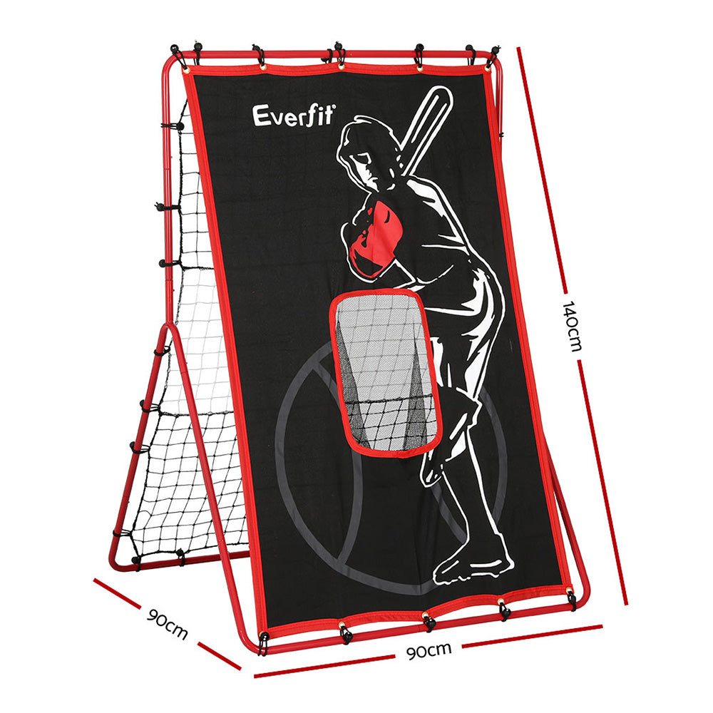 Everfit 2-in-1 Baseball Pitching Net 90x90x140cm