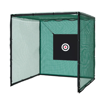 Everfit Multipurpose Golf Practice Cage Steel Frame 3m Black Green