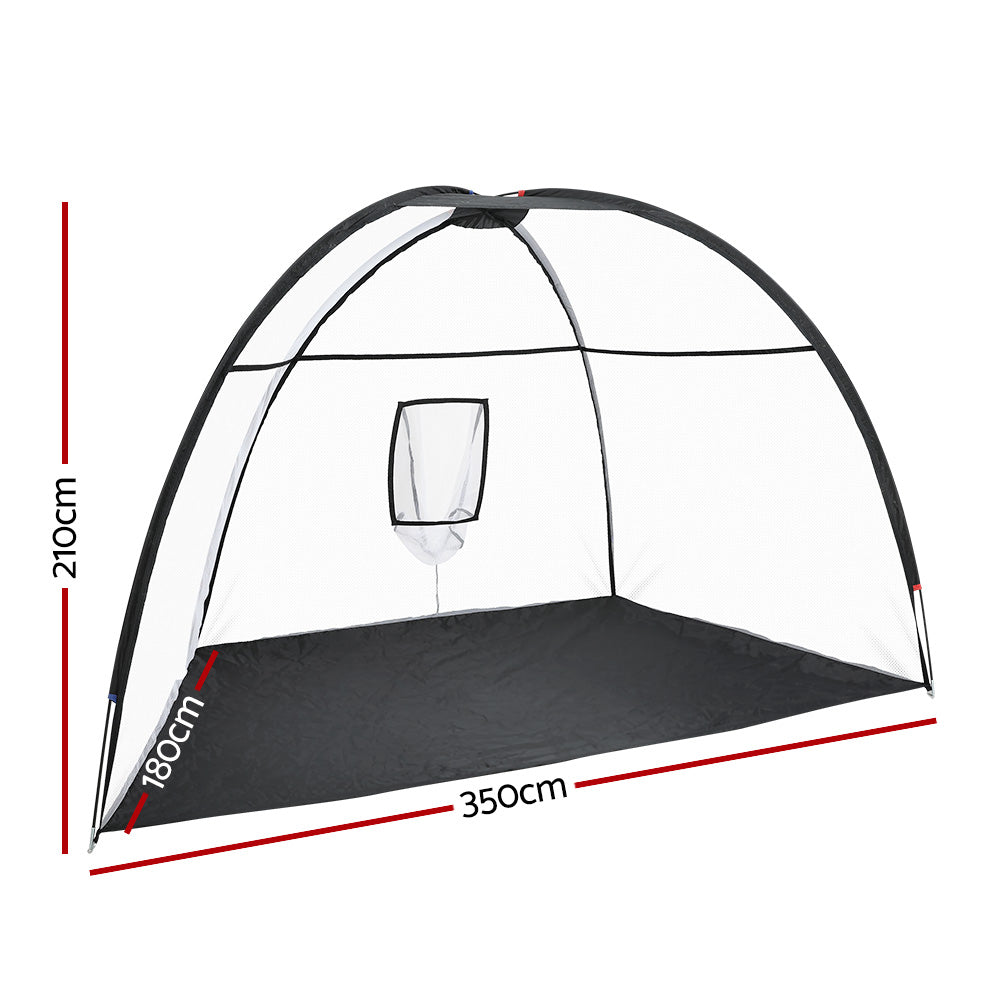 Everfit Portable Golf Practice Net with Target 3.5m Black