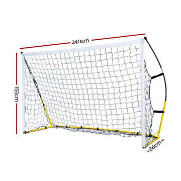 Everfit Portable Football Goal Net 2.4m Steel Frame