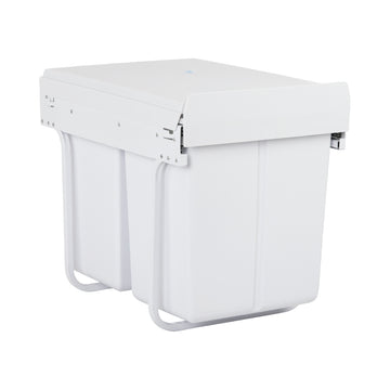 Devanti Touchless Bin 50L Stainless Steel Odor-Seal Black