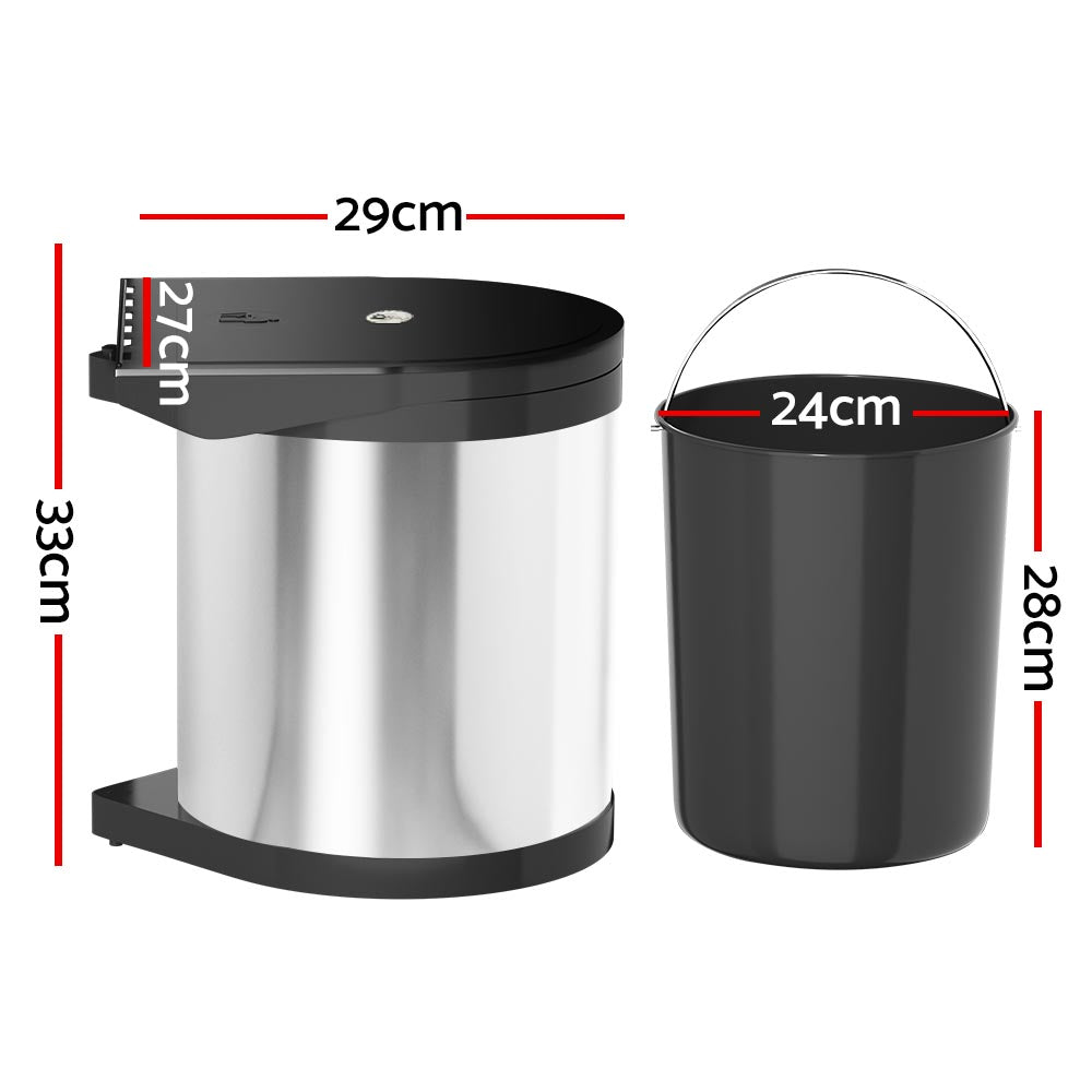 Cefito Cabinet Swing Bin 12L Auto Open Lid