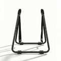 Front view of parallel dip bars with protective feet and thickened 38mm steel tubing
