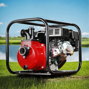 Giantz 2inch Petrol Water Pump 7HP 30000L/h Garden Farm Irrigation Red