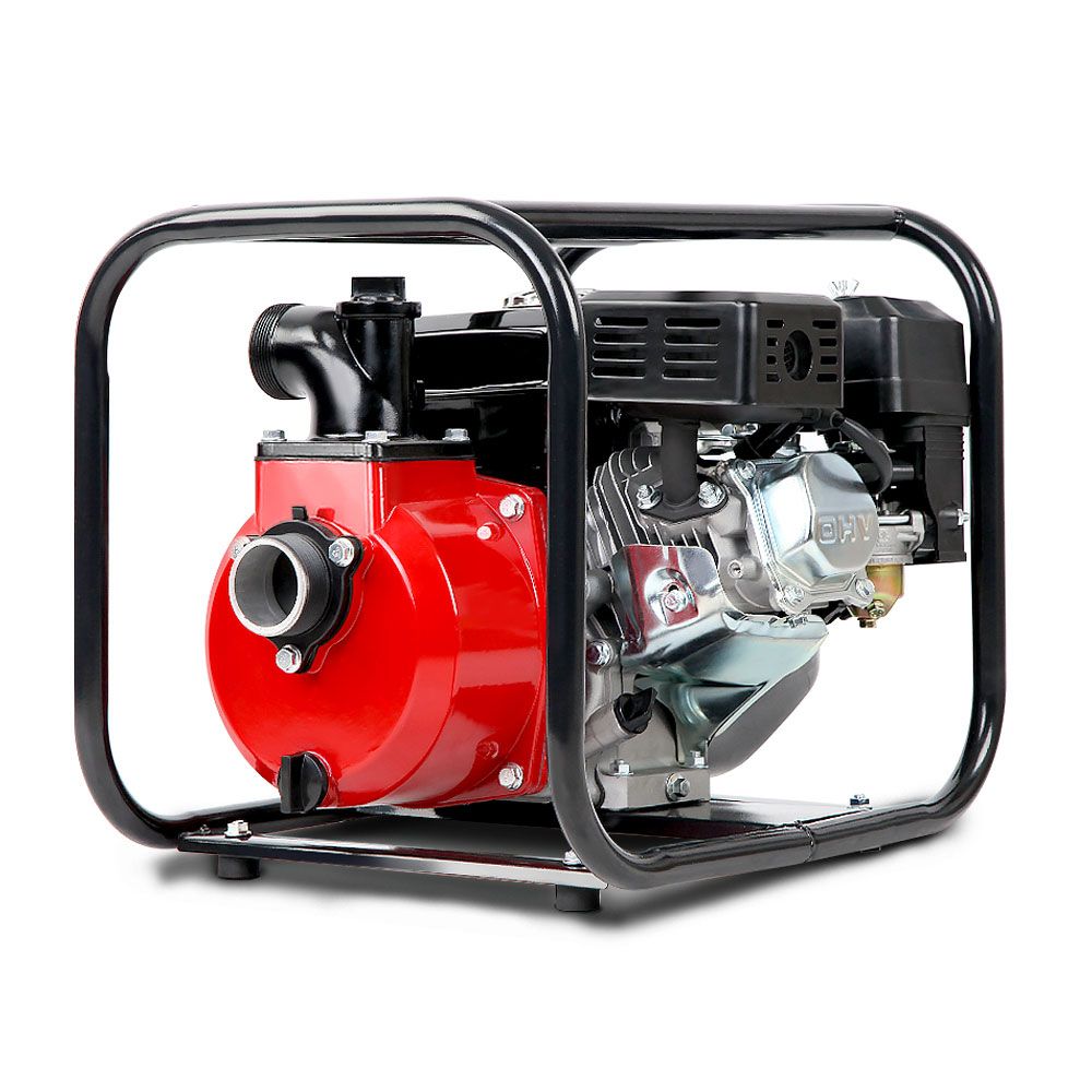 Giantz 2inch Petrol Water Pump 7HP 30000L/h Garden Farm Irrigation Red