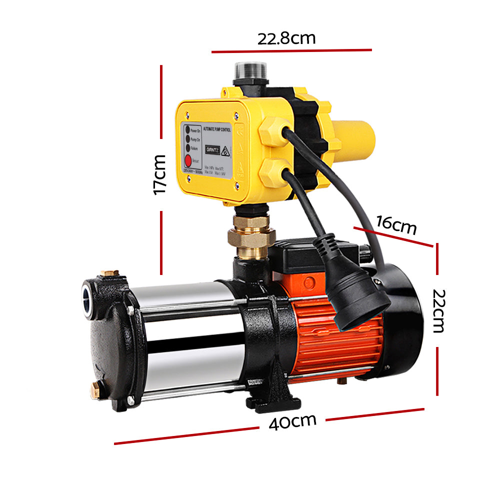 Giantz Garden Water Pump 1800W 5-Stage 12600L/H Yellow